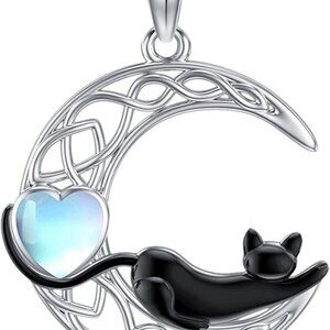 Animal Necklace 925 Sterling Silver Owl/Sloth/Axolotl/Dolphin Necklace Celtic Kn